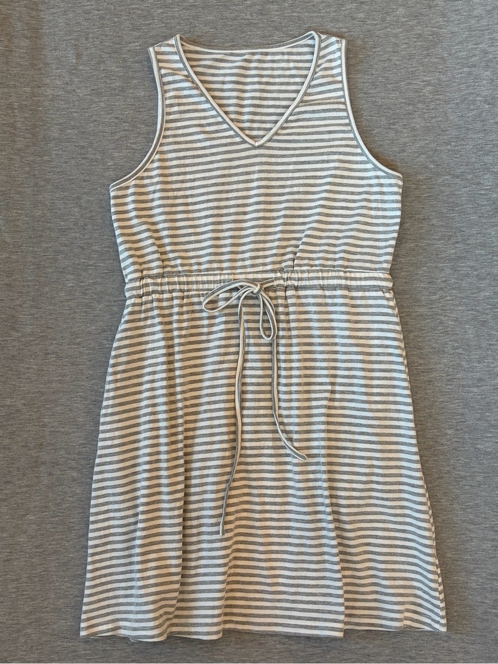 CUPSHE Striped Tie Waist A-Line Dress